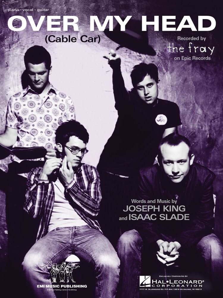 Over My Head (Cable Car) Song by The Fray Piano Vocal Guitar Sheet Music