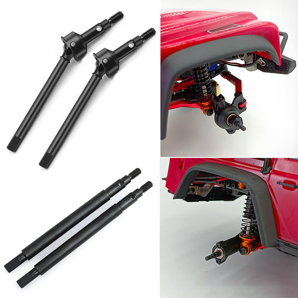 1Pair For RC Traxxas 1/18 TRX-4M Steel Front Steering Rear CVD Shafts Upgrade