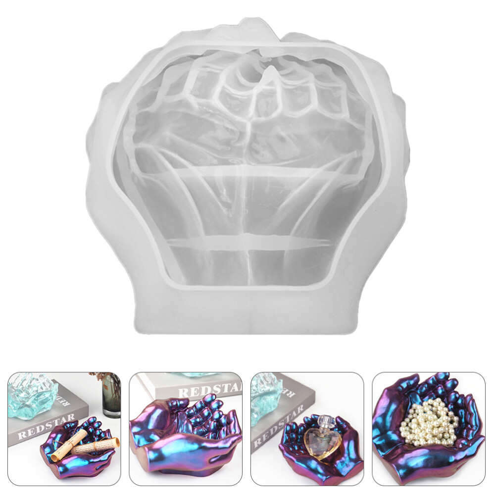 DIY Resin Hand Statue Ashtray & Soap Dish – Silicone Mold Craft