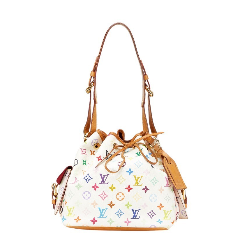 Louis Vuitton Monogram Petit Noe Bag M42229 White 362927