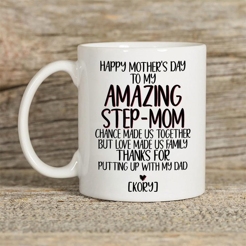 Personalized Step Mom Mug Happy Mothers Day To My Amazing Step Mom Mug Step Mom