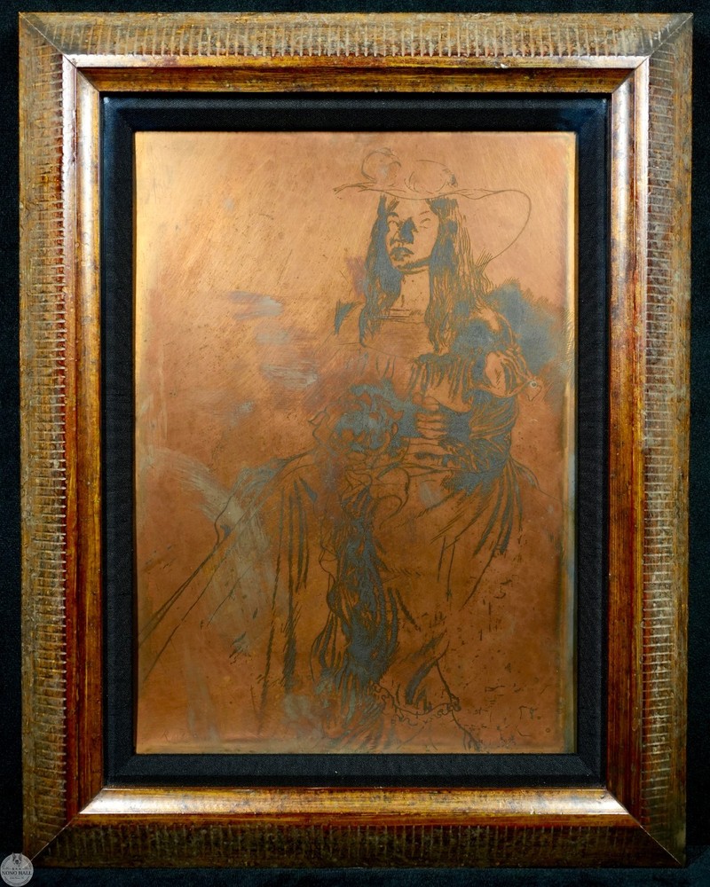 Vintage Noel Rockmore Original Etching Copper Plate 