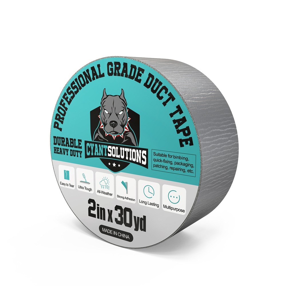 Grey Duct Tape Heavy Duty Version, 2 Inches x 30 Yards Per Roll, Waterproof IP65