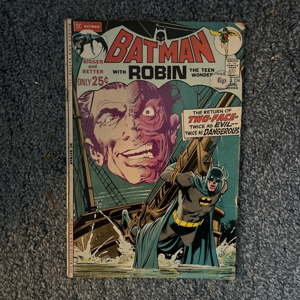 BATMAN WITH ROBIN #234 1971 DC COMICS KEY ISSUE 1st APP SILVER AGE TWO FACE