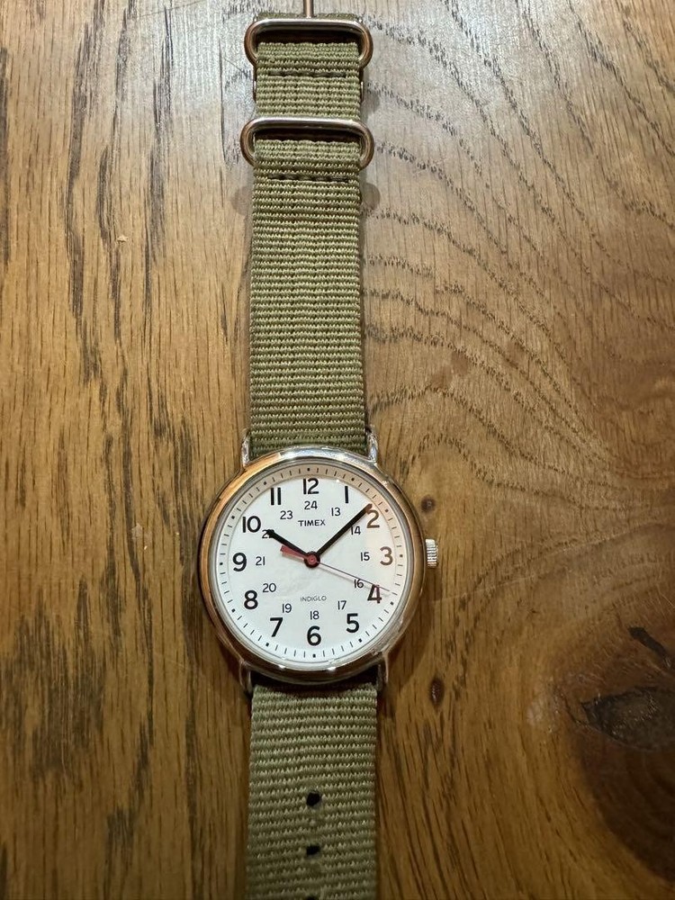 Timex Weekender 38mm Green Watch with 20mm Band Pre-Owned