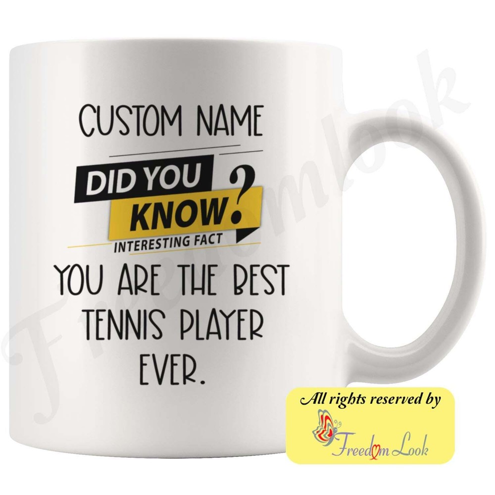 Tennis Player Coffee Mug Tennis Player Personalized Gifts Best Tennis Player