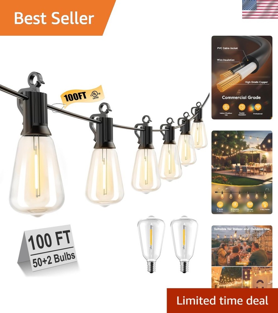 100FT Dimmable String Lights for All Seasons and Occasions