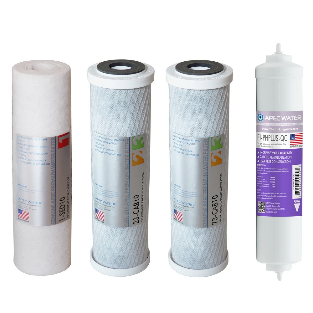 APEC 90 GPD Stage 1-3 & 6 Replacement Filter Set for ULTIMATE Alkaline Water System
