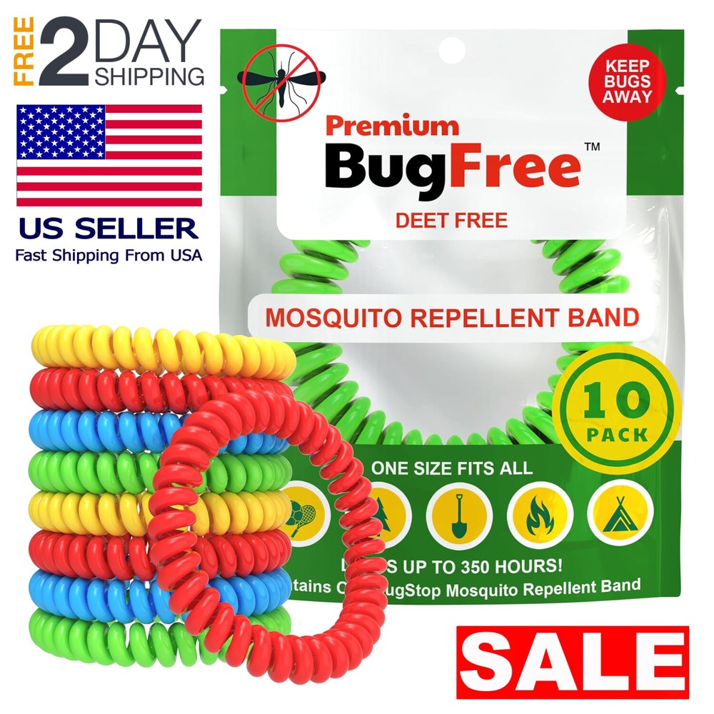 10 Pulseras Antimosquitos Repelente De Mosquitos Para Adultos y Niños Exteriores