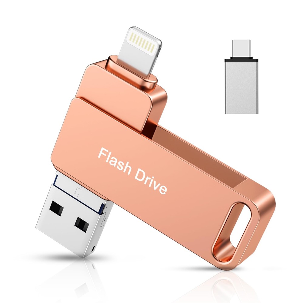 MFi Certified 512GB Photo Stick, 3 in 1 USB Flash Drive for iPhone Memory Sti...