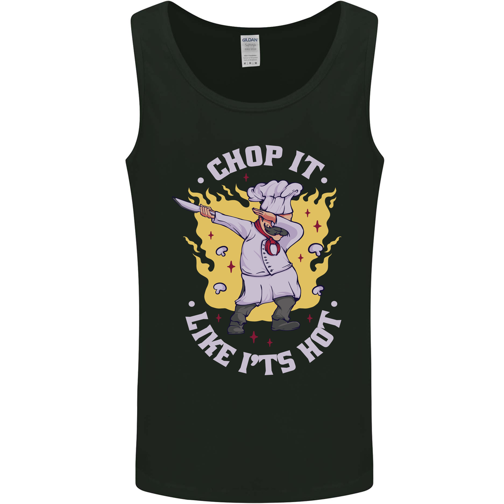 Chop It Like Its Hot Funny Chef Cook BBQ Mens Vest Tank Top
