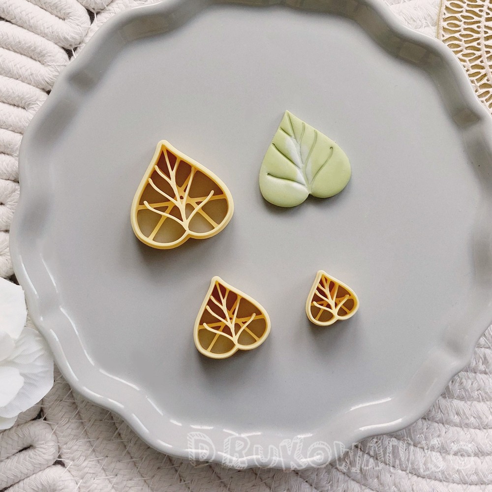 Leaf Natural Nature Spring Flower Tree 4 Polymer Clay Cutter For Earring