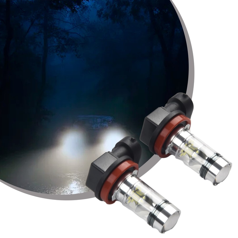2pcs Car LED Fog Driving Light White H11 H8 2323 60W Beam Super for Bright Bar