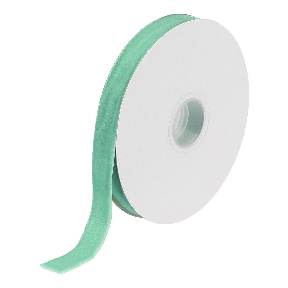 Velvet Ribbon 5/8 Inch x 10 Yard Spool Silky Velvet Fabric Light Green