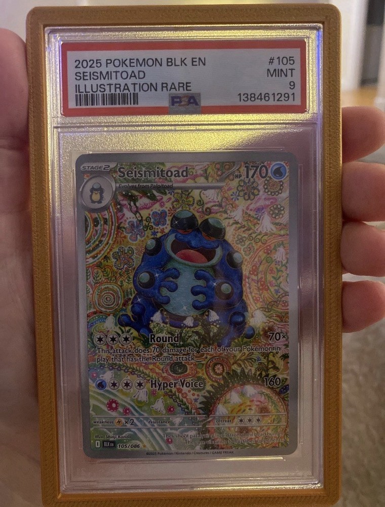 Pokémon TCG Seismitoad Illustration Rare Black Bolt 105/086 PSA 9 With case
