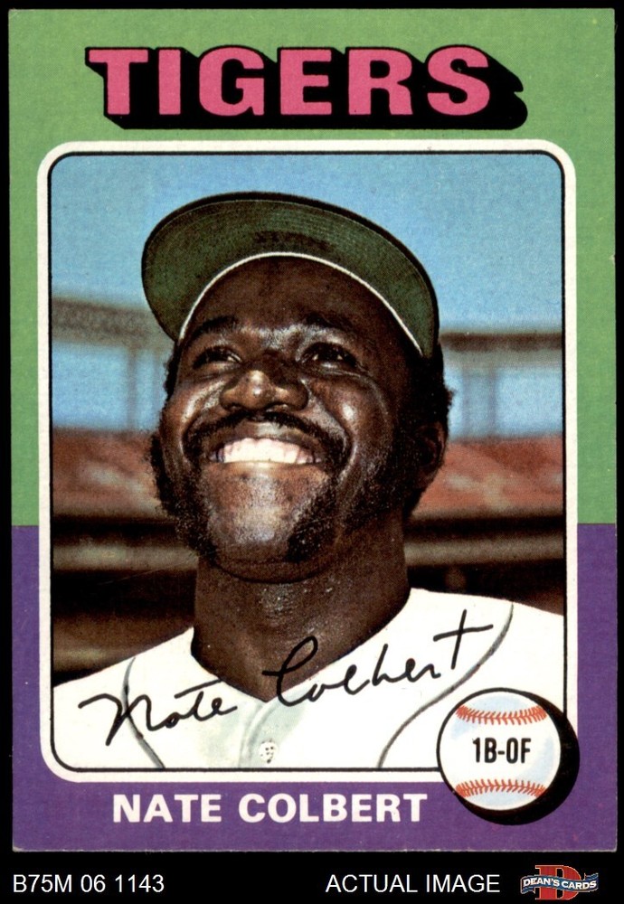 1975 Topps Mini #599 Nate Colbert Tigers EX/MT Baseball Card
