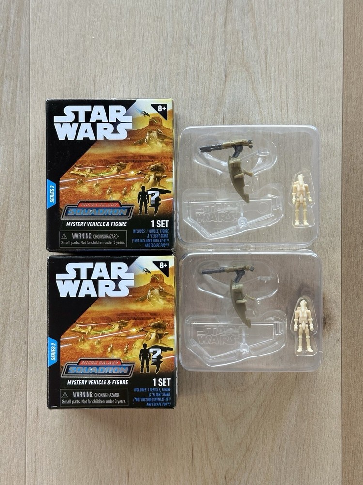 Star Wars Micro Galaxy Squadron Scout Class Series 2 STAP with Battle Droid (x2)