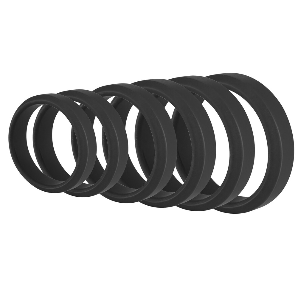 6 Pack Cock Rings Silicone Penis Longer Harder Stronger Erection Sex Toy For Men
