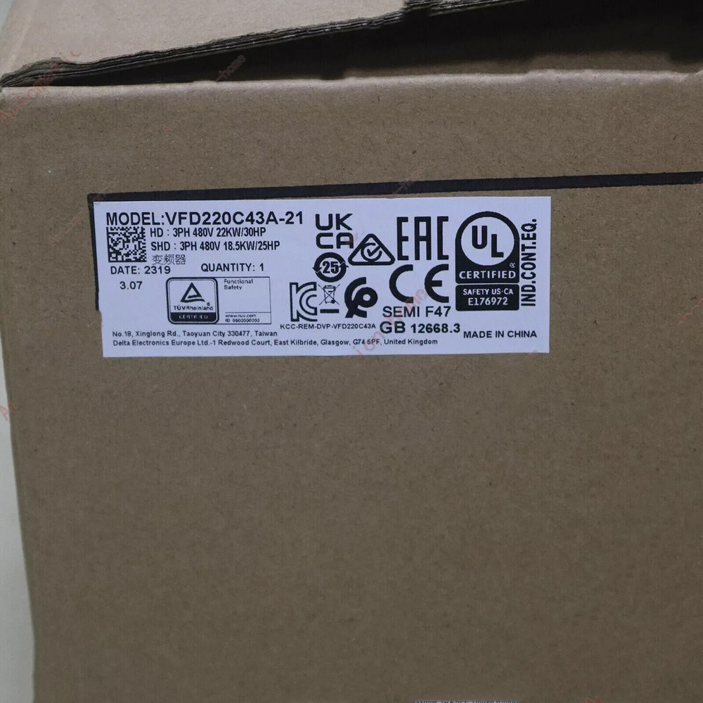 Delta VFD220C43A-21 VFD Frequency Converter 1PC New Expedited Shipping