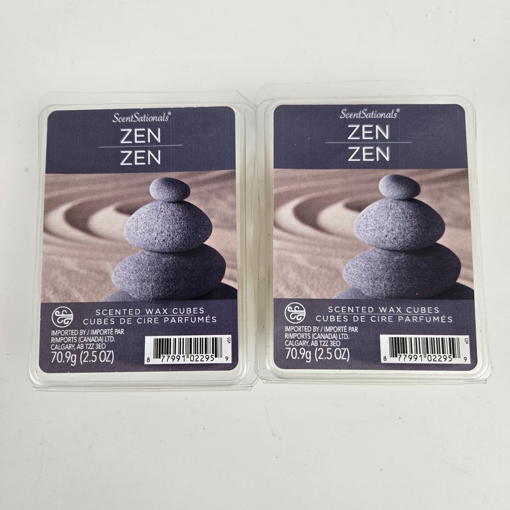 2 Packs Wax Cubes by ScentSationals ZEN Scented 5 oz (total) Soothe Your Soul