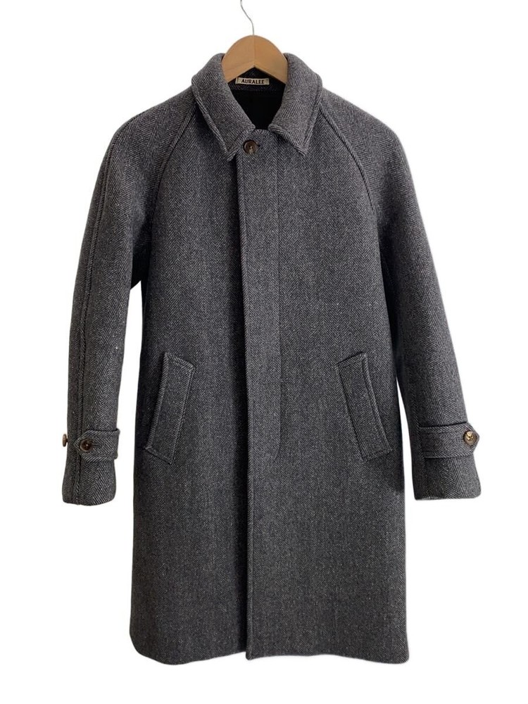 Auralee  Steel Collar Coat/-/Wool/Gry/Plain// 3400