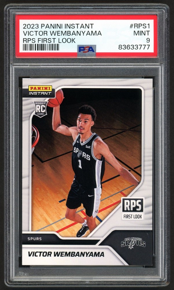 2023 Panini Instant Victor Wembanyama Rookie RC PSA 9 Mint First Look