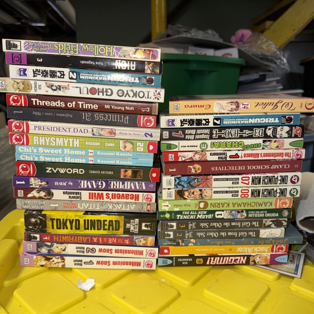 Mixed Manga Book Lot Assortment Of 33 Books Total