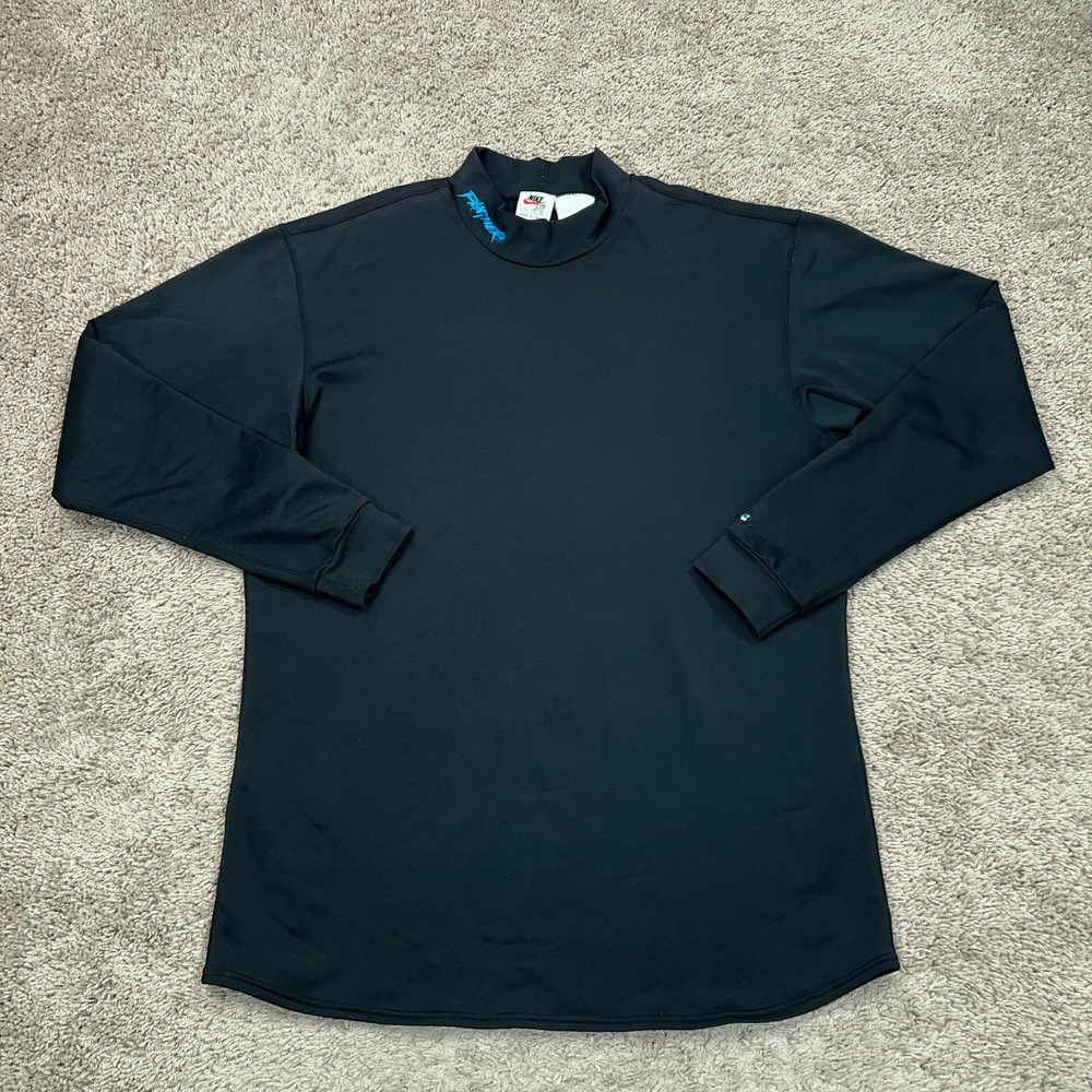 Vintage Carolina Panthers Shirt Mens 3XL Mock Neck NFL Layer NIke Fit Football