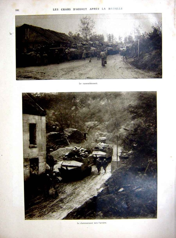 Original Old Vintage Print German Prisoners Ww1 After The Battle Troops 1927