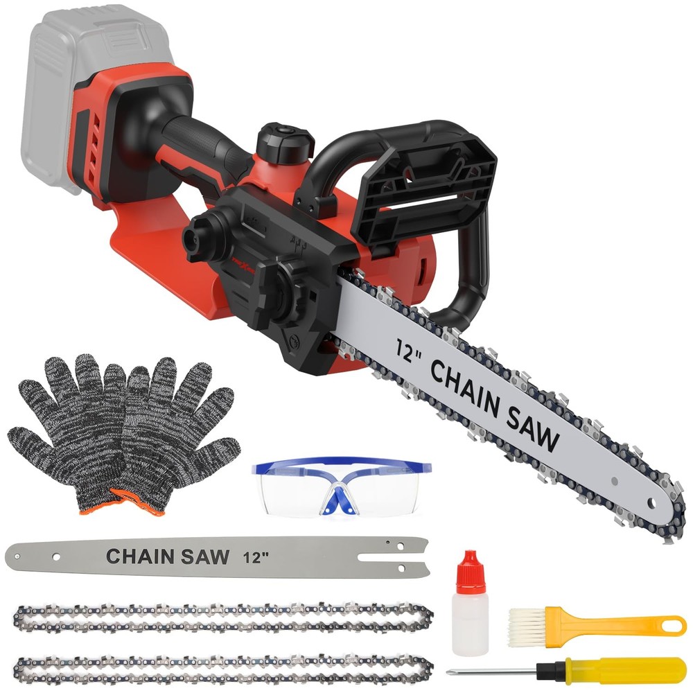 12-Inch Mini Chainsaw for Milwaukee M18 Battery, Auto Oil & Safety Lock