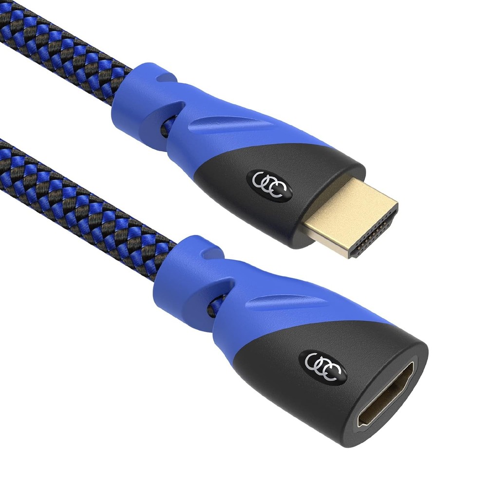 Ultra Clarity 4K HDMI Extension Cable 3ft Male to Female Blue