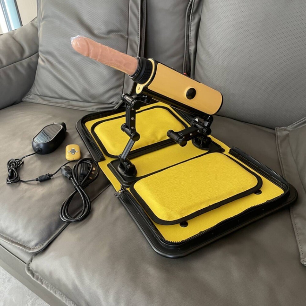 Remote Vibrator Sex Machine Gun with Dildo Portable Adult Toy Device for Women