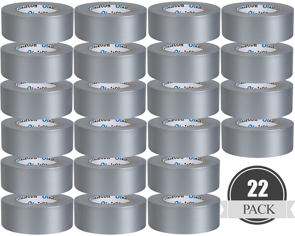22 Pack Silver Duct Tape Bulk, 2 Inch X 660 Yards, Heavy Duty Waterproof, Strong
