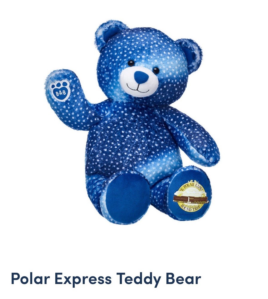 NWT Build-A-Bear Polar Express Teddy Bear with Outfit