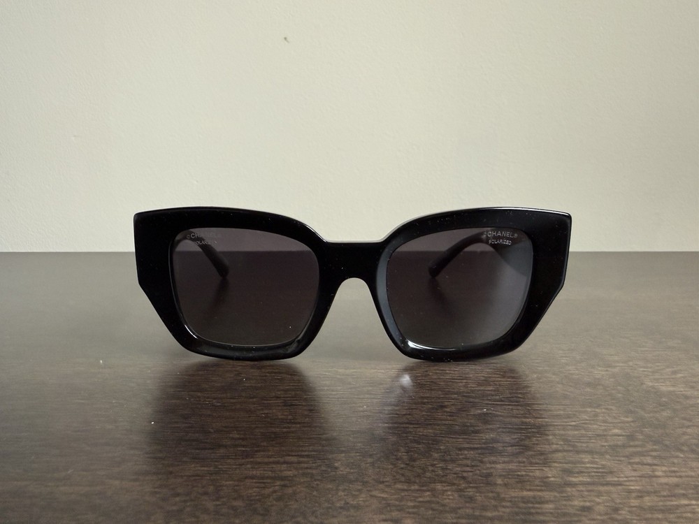 Chanel CH5506 Black Frame Gray Polarized Gradient Lens Sunglasses