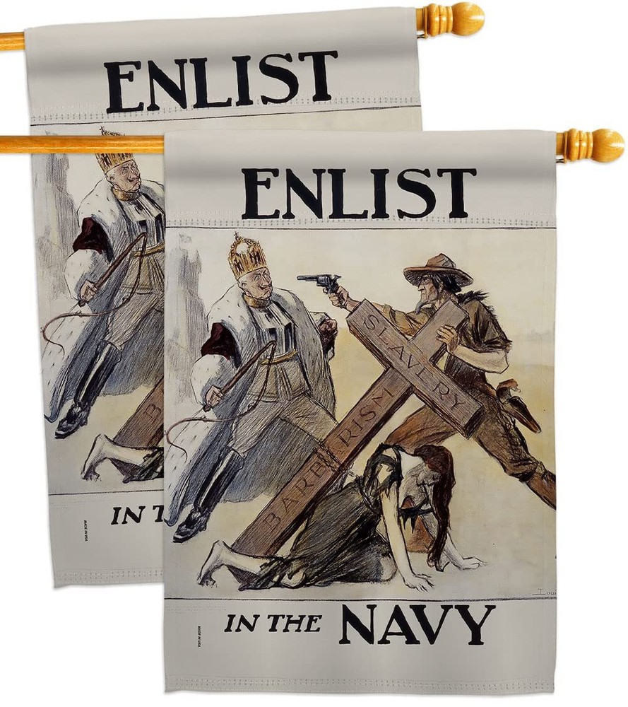 USBrotherhood Slavery Barbarism House Flag 2 pcs Pack Armed Forces Navy USN S...