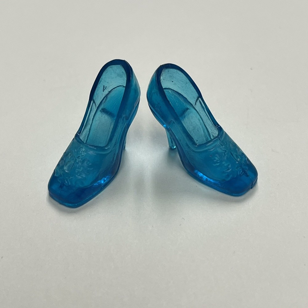 Frozen Elsa Disney Princess Barbie Blue Glitter Heels Shoes