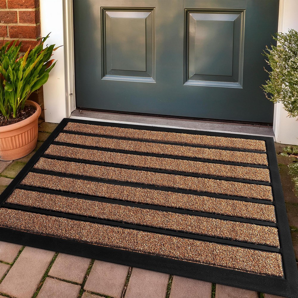 Extra Durable Non-Slip Door Mat for Outdoor Use - Traps Dirt & Debris