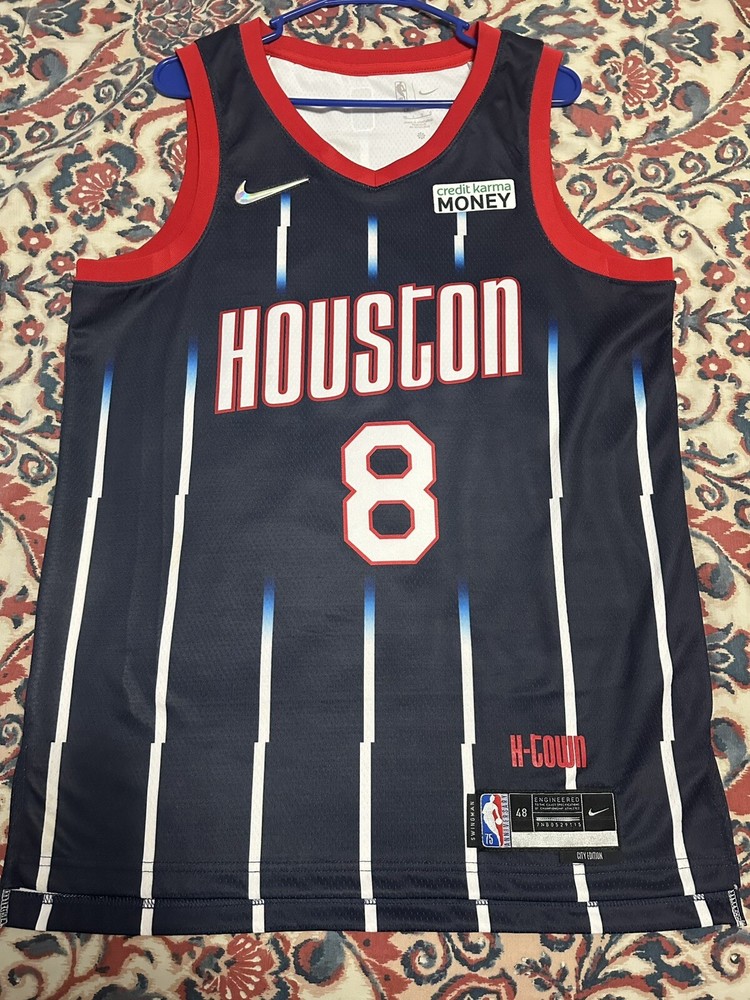 Jae’Sean Tate Houston Rockets Throwback NBA 75TH Anniversary Jersey Large NWOT