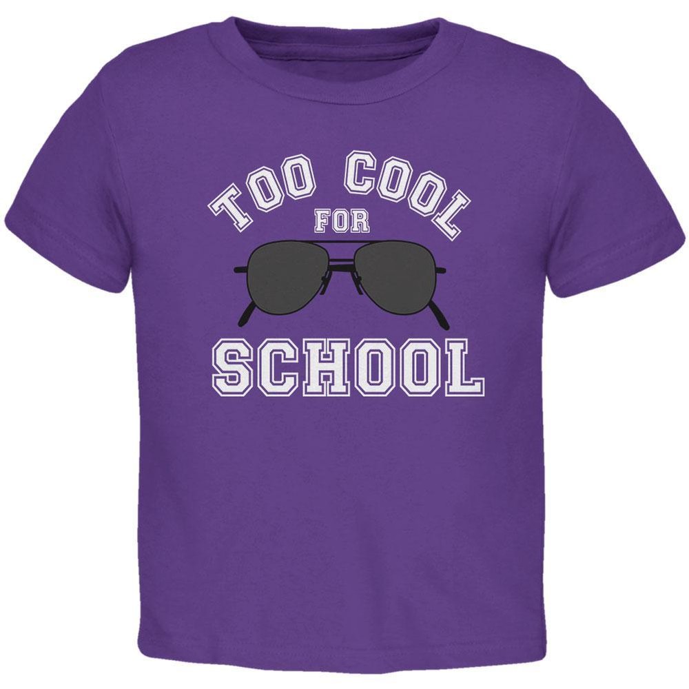 Back To School Too Cool For School Sunglasses Toddler T Shirt-image