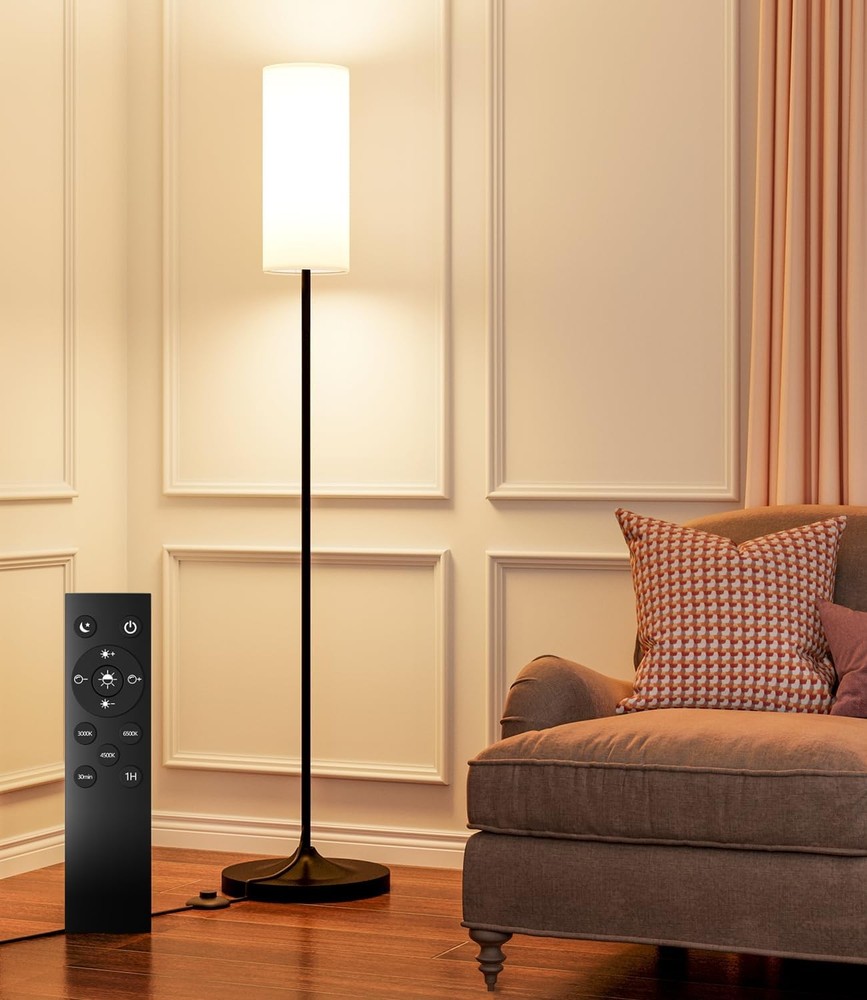 luckystyle LED Floor Lamp for Living Room, Dimmable Standing Lamps with Foot Swi