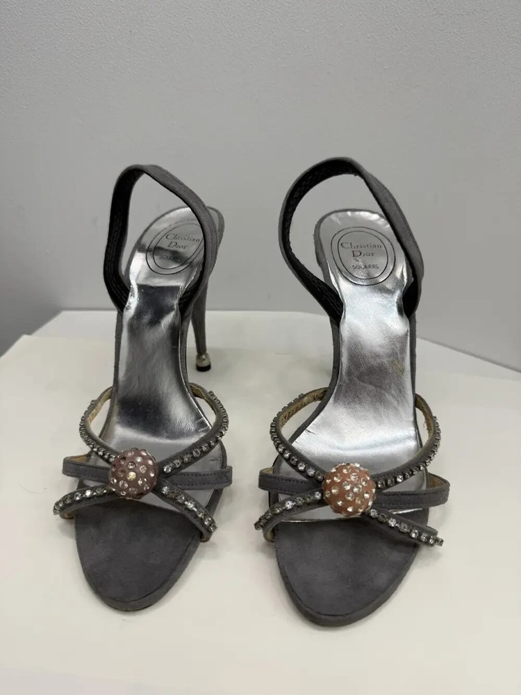 Vintage 00s Christian Dior Souliers by John Galliano Crystal Heels Fits Size 5.5