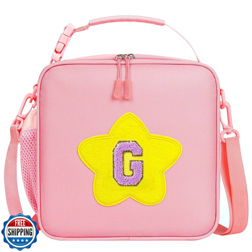 Cute Pink Insulated Lunch Box for Women and Girls by WOBAGMEN