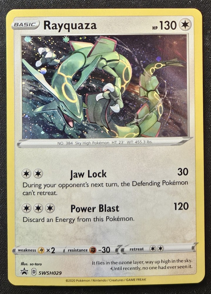 Rayquaza SWSH029 Black Star Promos Crown Zenith Cosmos Holo Pokémon TCG 2020 NM