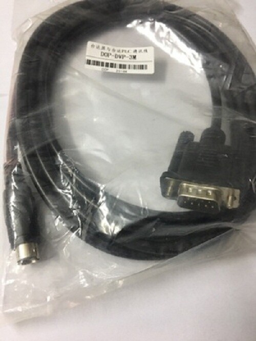 Black DOP-DVP Programming Cable for Delta DOP Touch Panel to DVP Series PLC 3m