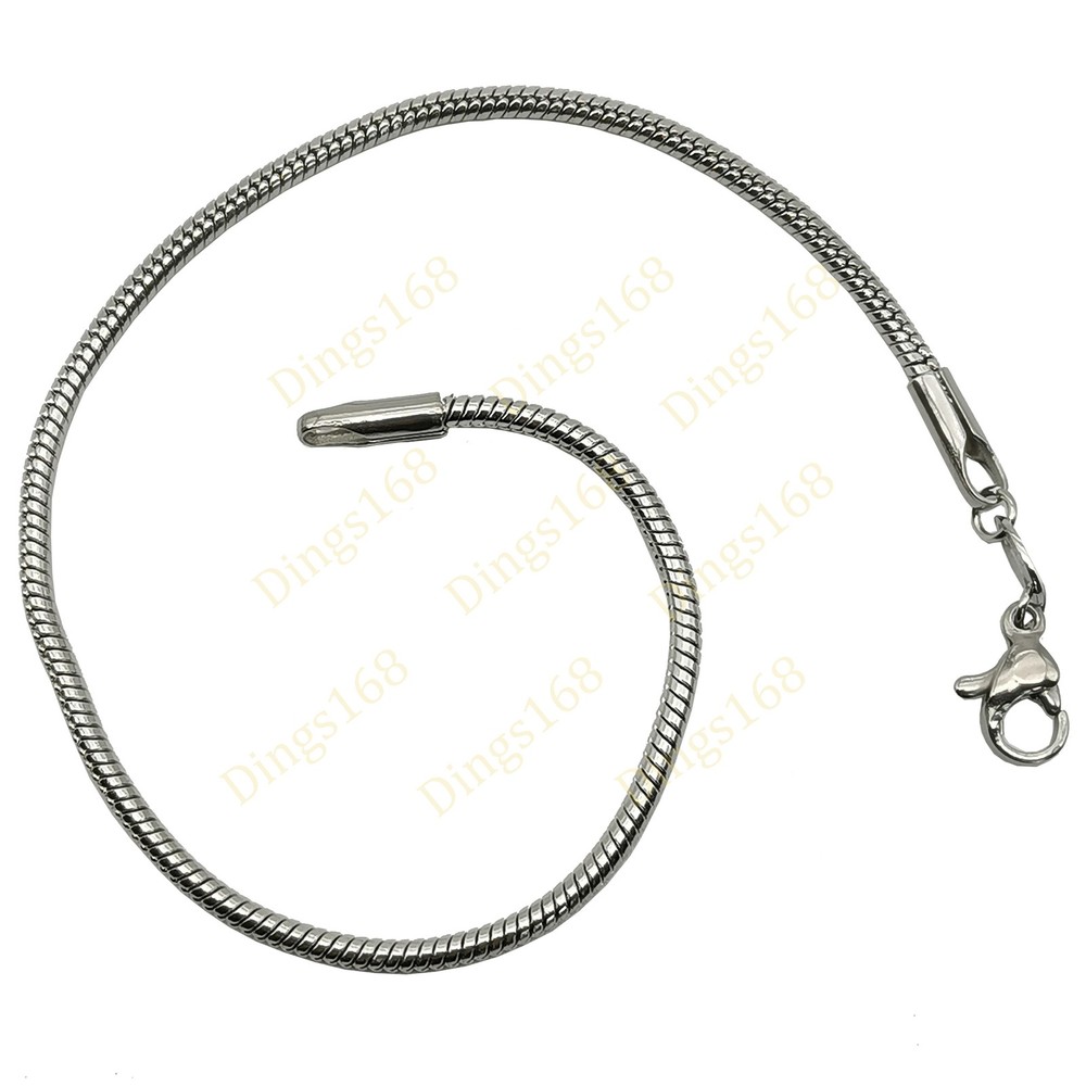 Designer Inspired 925 Sterling Silver 7-Inch 2mm Snake Chain Bracelet Anklet