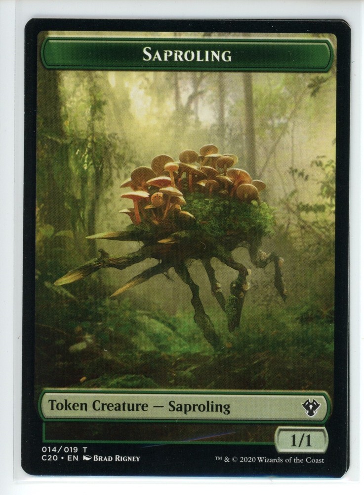 SAPROLING TREASURE MTG Double-Sided Token Card C20 LP #14//19 Commander 2020  