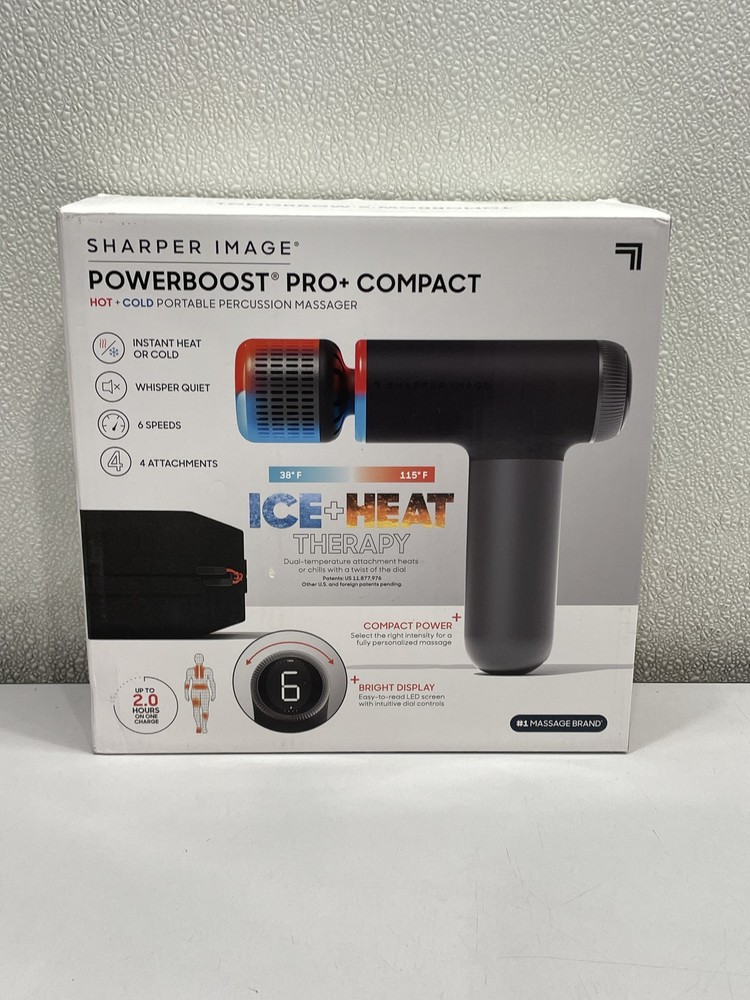 Sharper Image Powerboost Pro Compact Hot Cold Percussion Massager