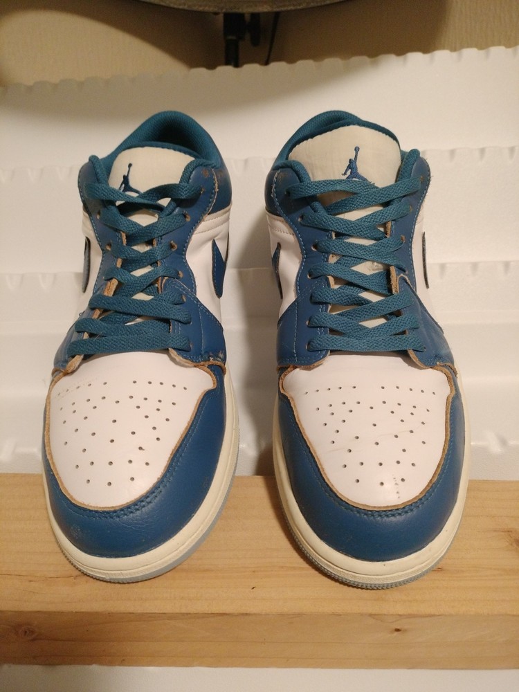 Nike Air Jordan 1 Low SE Shoes White Industrial Blue FN5214-141 Men's Size 11.5