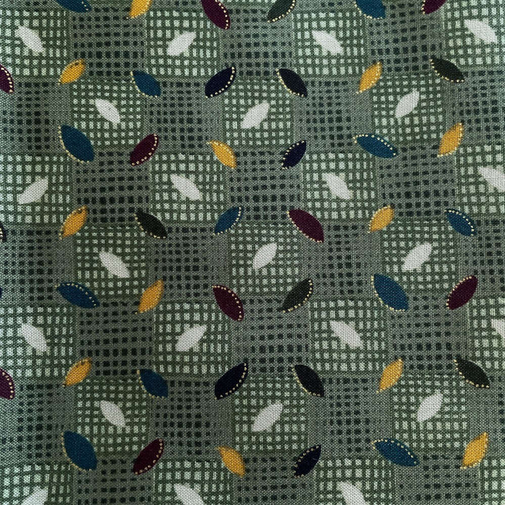 green checker polka dot misty timeless treasures 2 yards